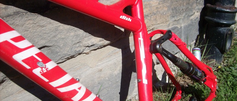A specialized epic mountain bike in red