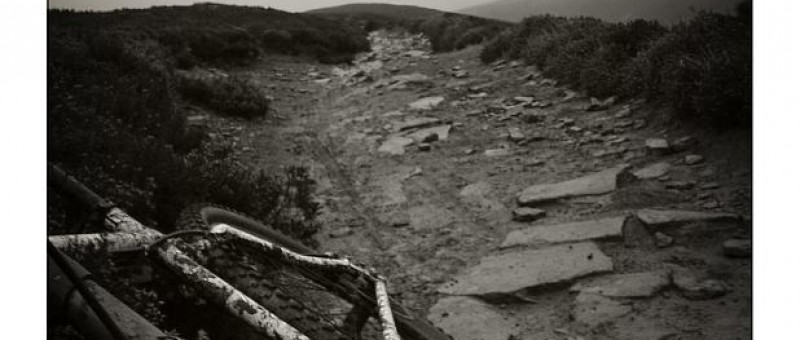 mountain bike on muddy trail