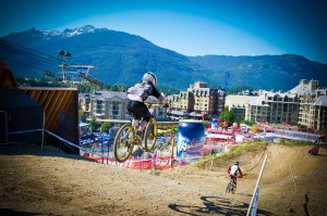 A view from half way up the whistler bike park