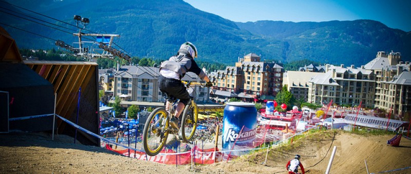 A view from half way up the whistler bike park