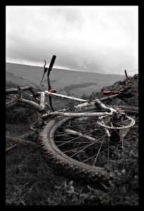 An On One Inbred mountain bike at work