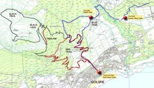 a map of the golspie mountain biking trails