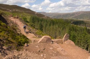 a rider mountain biking in golspie