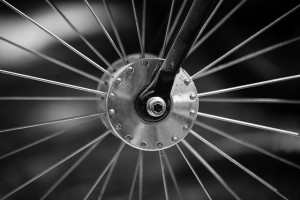 spokes on wheel