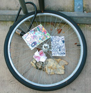 a bike wheel